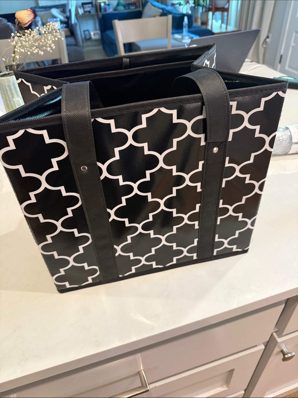 Black & White Geometric Tote Bag